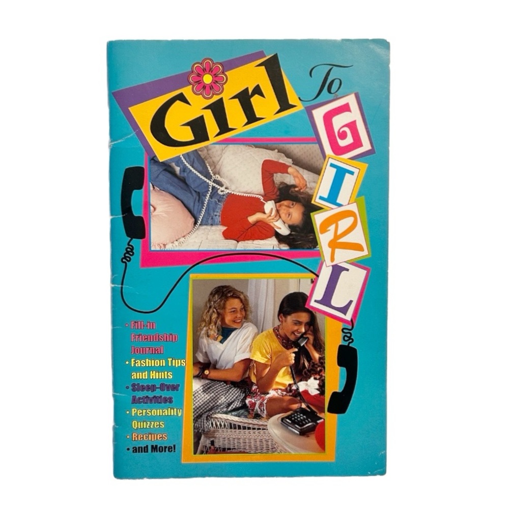 Vintage 1997 Girl to Girl Fill-In Friendship Journal Book Teens Tweens Sleepover